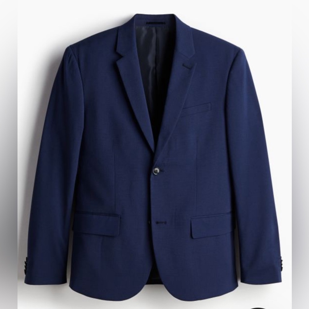 H&M skinny fit blue blazer 40R